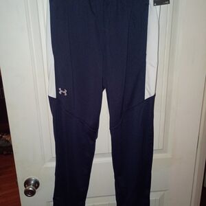 Under Armour Navy and White Athletic Pants